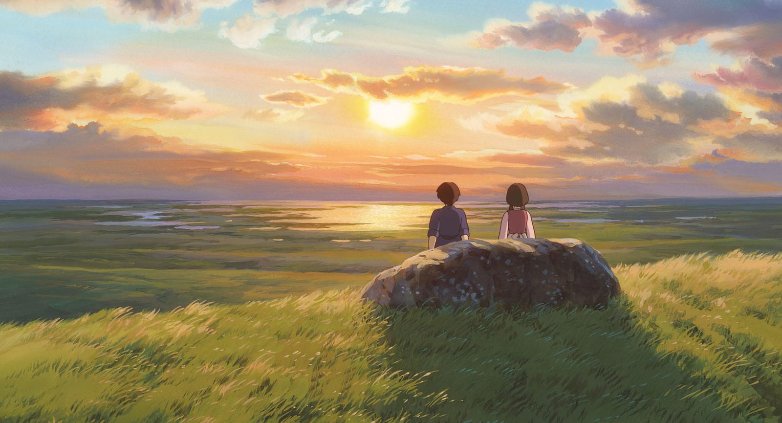 Ged y Arren al atardecer