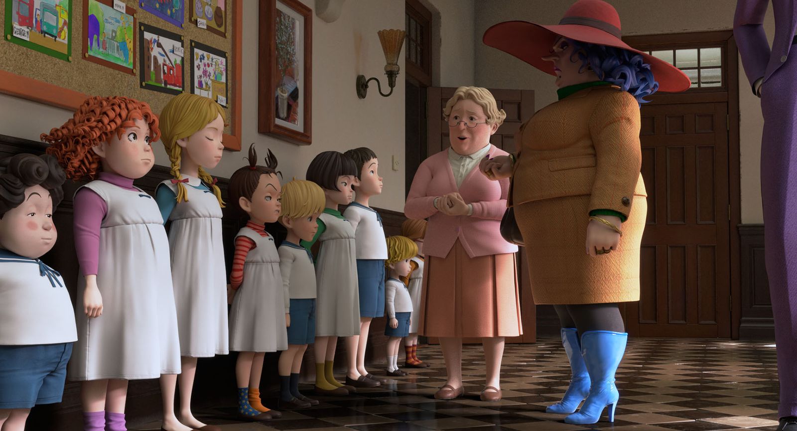 La fila del orfanato cuando llegan a adoptar