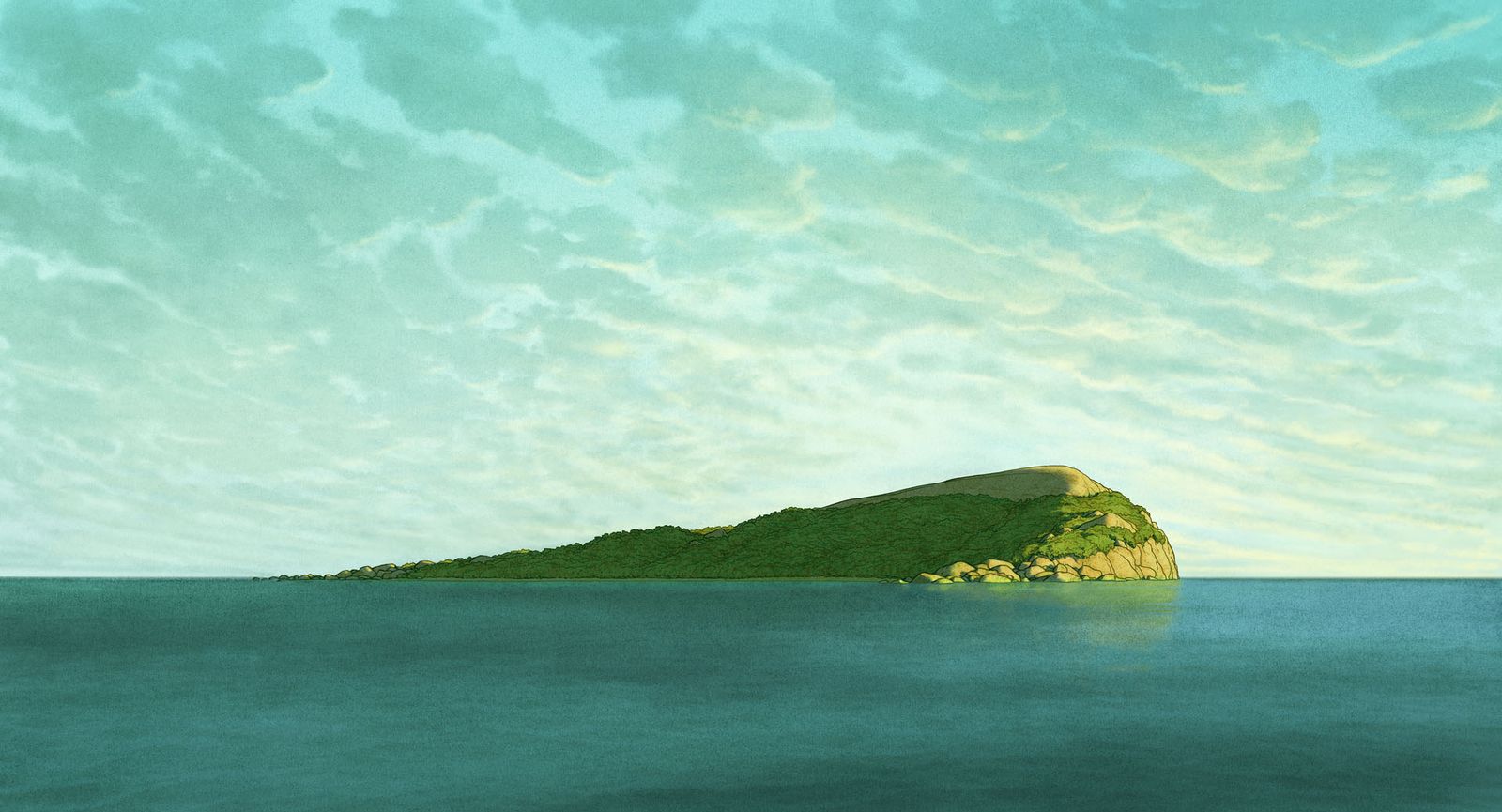La isla, vista desde el mar