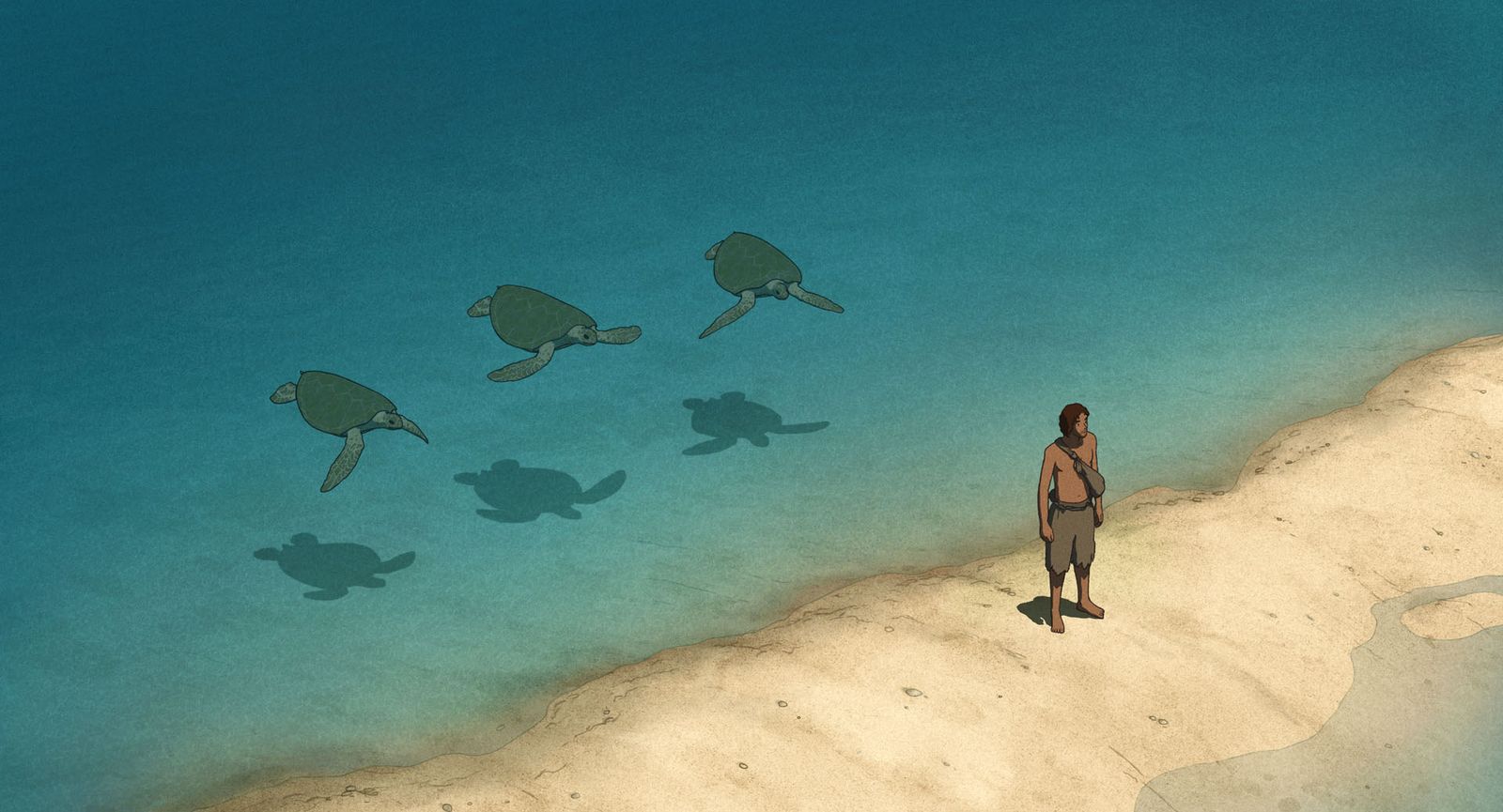El hijo se marcha con las tortugas