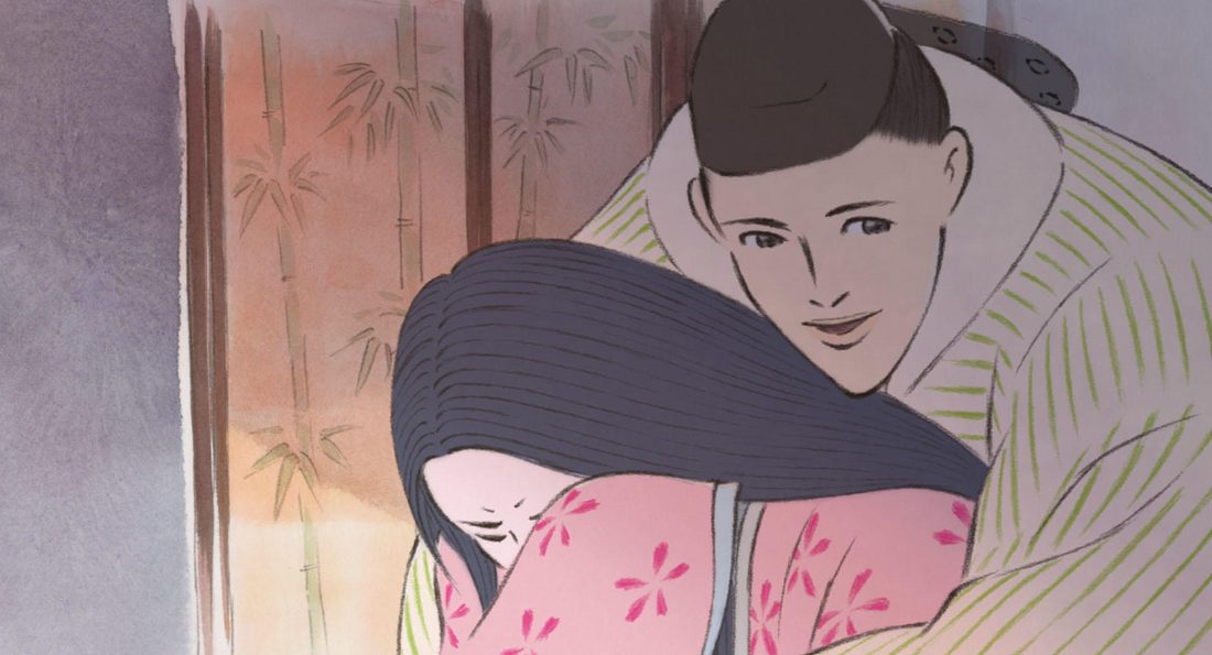 El Mikado sujeta a Kaguya por la espalda