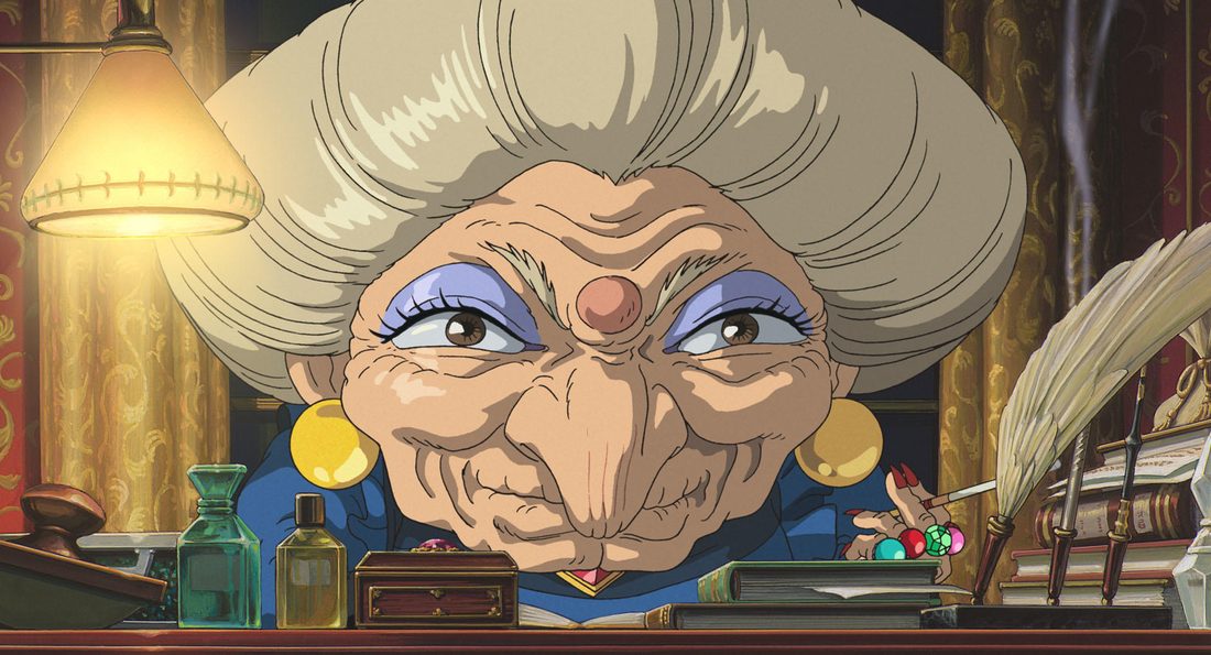 Yubaba en su despacho