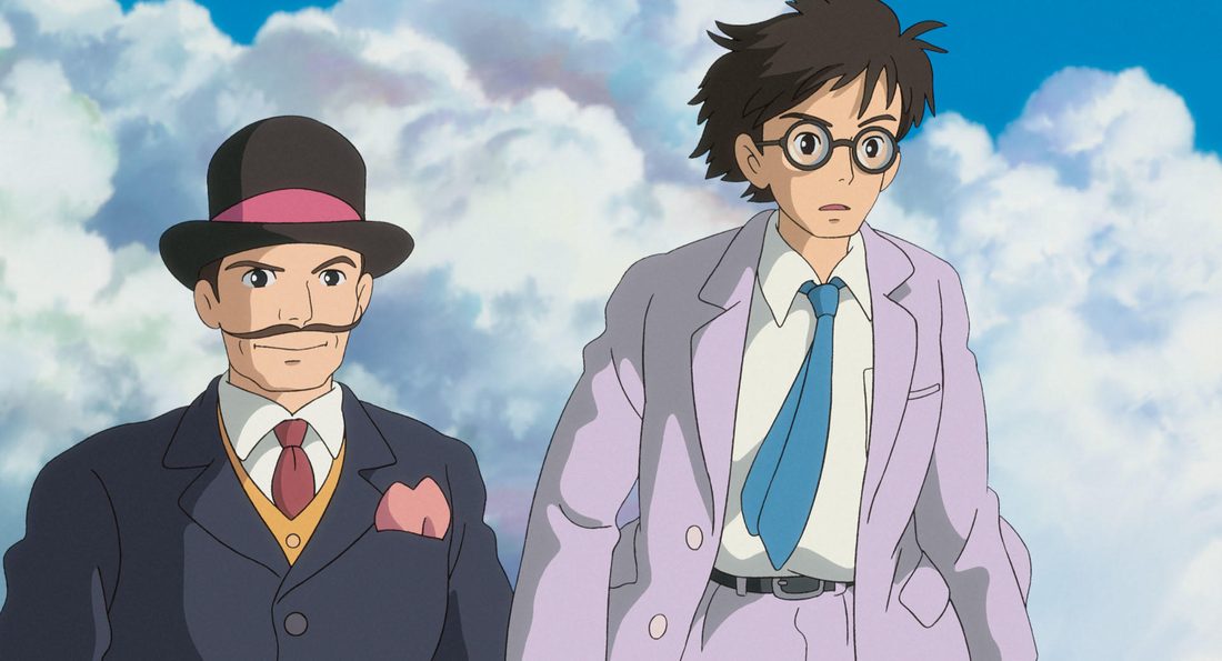 Caproni y Jirō, uno al lado del otro, entre nubes