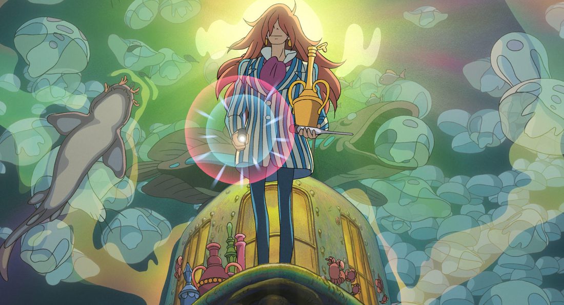 Fujimoto, de pie sobre su nave, entre burbujas y elixires
