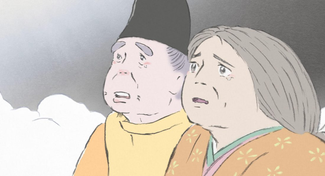 Ōna llora junto al cortador cuando Kaguya se va