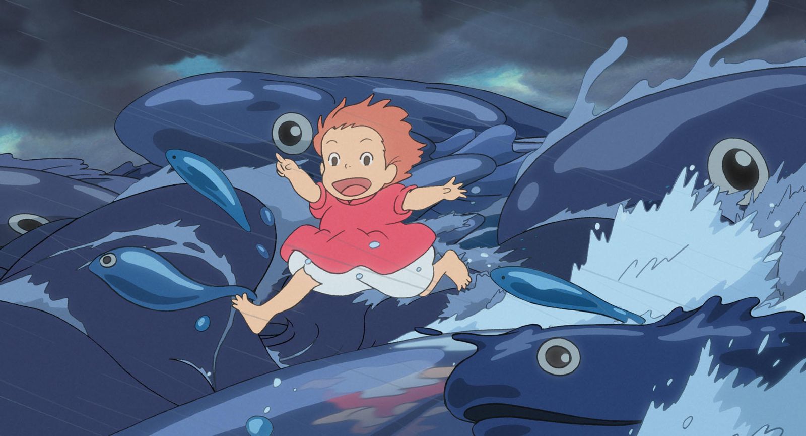 Fotograma de Ponyo en el acantilado