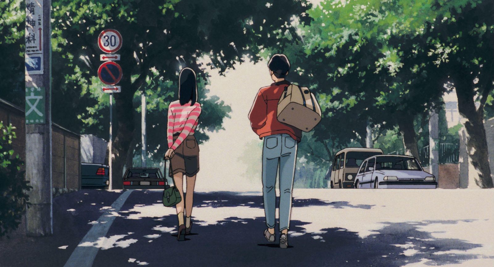 Taku y Rikako caminan por Tokio